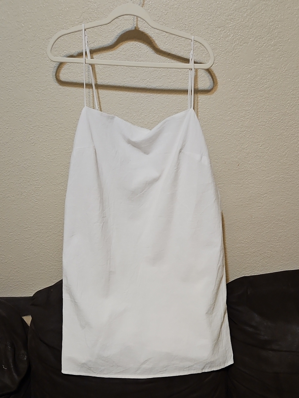 H&M White Linen Mini Dress